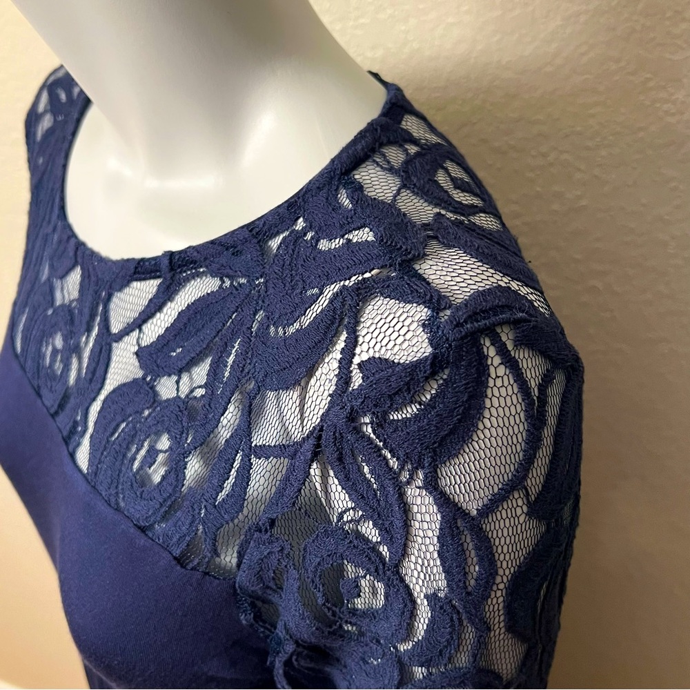 Pink Blush Navy Blue Lace Maxi Dress - Picture 11 of 16